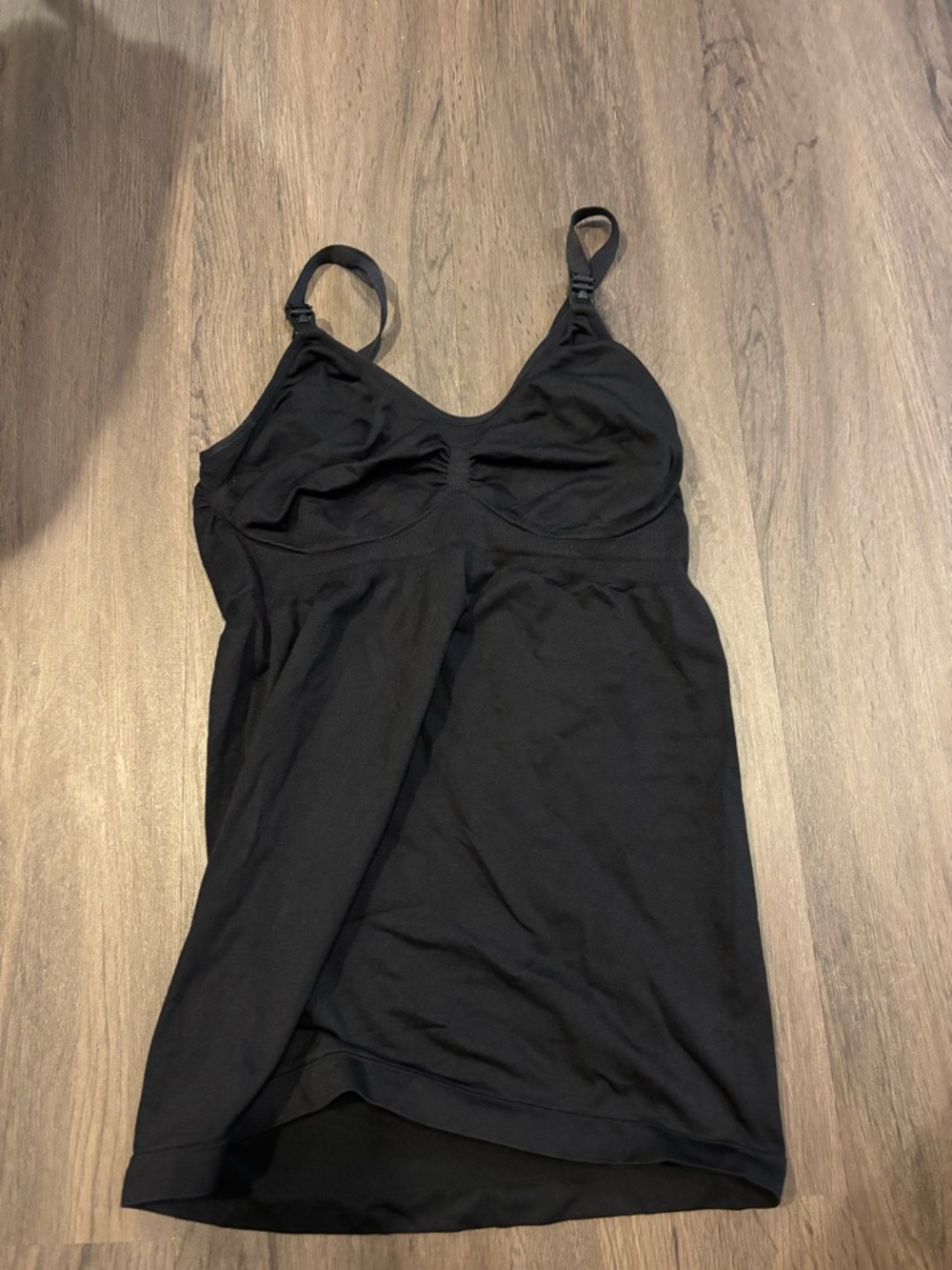 KBETHOS Black Tank Top with Built-in Shelf Bra